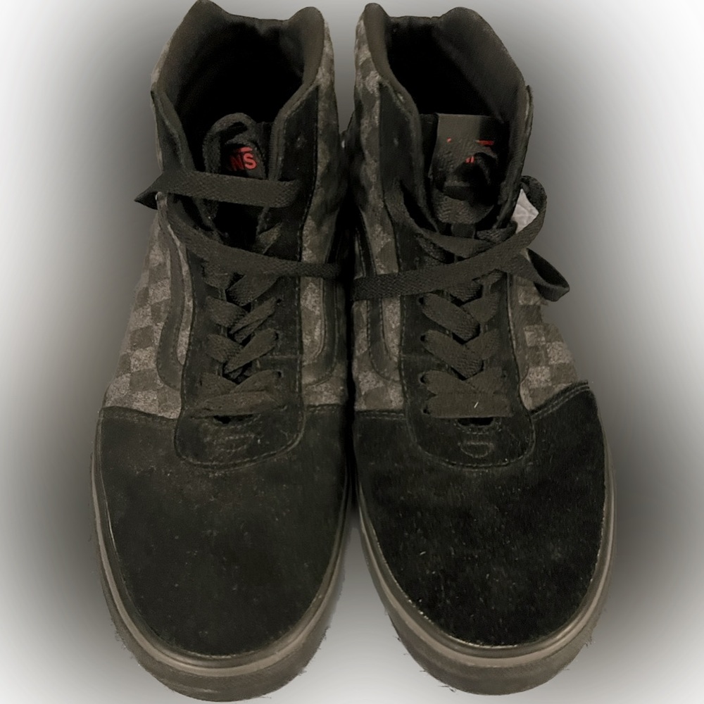Vans, High Tops, Checker Pattern, Black, Size 12, Great Condition